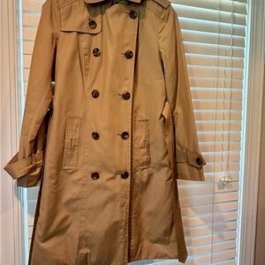 London Fog Women's Tan Trench Coat with Hood